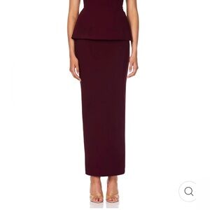 Nookie Deep Burgundy Maxi Skirt (matching top available in closet)